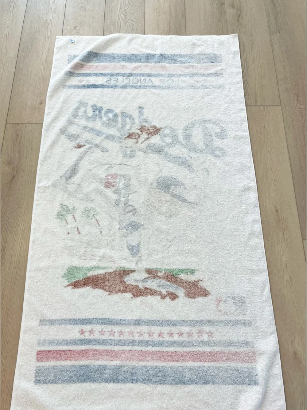 Vintage 1989 Los Angeles Dodgers MLB Beach Towel Cartoon By Jack Davis 60x31